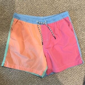 American Eagle Outfitters Blue and Pink Swim Shorts